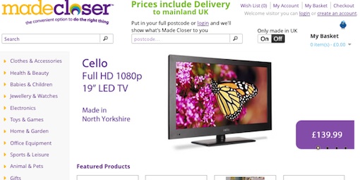 Made Closer offers products made in the UK